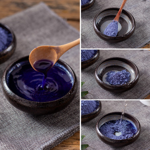 Poudre de pois papillon <span class=keywords><strong>bleu</strong></span> <span class=keywords><strong>comestible</strong></span>, pollen pur de pois papillon, qualité alimentaire, provenant du Guangdong, pour gâteaux, thé au lait et pâtisserie - Product Image 3