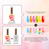 15ml de vernis à ongles en gel de couleur liquide Blooming avec effet fleur de fleur vernis à ongles en gel UV Nail Art