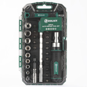 Rolicy 29pcs Ratchet Screwdriver <span class=keywords><strong>Wrench</strong></span> Set, với t hình dạng Ratchet xử <span class=keywords><strong>l</strong></span>ý và <span class=keywords><strong>l</strong></span>ưu trữ trường hợp, cho hộ gia đình sửa chữa - Product Image 1