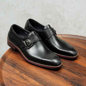 Chaussures pour hommes en cuir véritable haut de gamme, à bout pointu, à enfiler, pour le bureau, les loisirs, tendances de la mode automne - Product Image 2