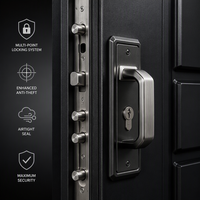 Porte coulissante en aluminium robuste résistante aux ouragans avec certification AAMA pour projets de villas de luxe en bord de mer
