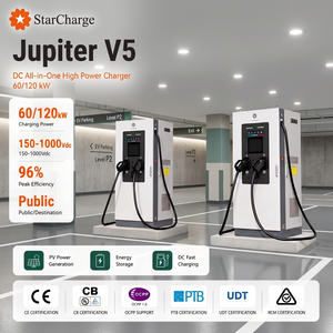 สถานีชาร์จเร็ว Starcharge Jupiter V5 120kW CCS2 GBT หัวชาร์จคู่ จอแสดงผล HD ขนาด 10.4 นิ้ว รองรับ OCPP 1.6 2.0.1 - Product Image 1