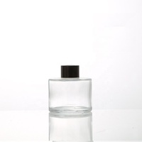 Bouteille pour désodorisant de voiture, contenant en verre, avec couvercle rond, noir, transparent, vente en gros, 200ml
