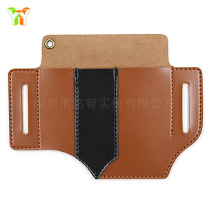 Leather EDC tool kit tactical bag, outdoor camping survival tool storage bag, flashlight leather case, <b>dropshipping</b> available. - Product Image 2