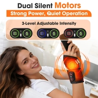 Ceinture de massage sans fil à LED 660 nm pour thérapie par chaleur et vibrations, pour le cou, les poignets, les chevilles, les coudes et masseur de mains