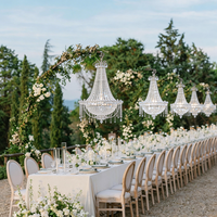 Lustre pour événements, mariage, lustre moderne pour mariage, décorations de salle de mariage, lustres en cristal pour mariages, canopée