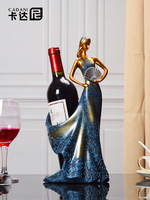 Européenne Chic Résine Artisanat Belle Femme Casier À Vin Ornement Sculpture Chinoise pour La Maison Salon TV Cabinet Décoration Nouveau