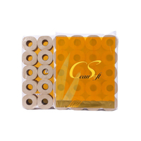 Rouleaux de papier toilette doux et écologiques de haute qualité en gros, fabriqués à partir de pâte de bambou vierge, avec emballage individuel personnalisé