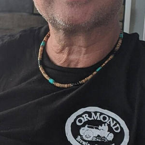 قلادة رجاليه ونسائي بنية ومطرزة بخرز جوز الهند الحقيقي صيفية قلادة ركوب الشاطئ من الفلبيين - Product Image 2