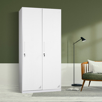 Armoire moderne en acier à 2 portes réglable en métal pour la maison, le bureau, l'école, le gymnase, le supermarché et l'hôpital.