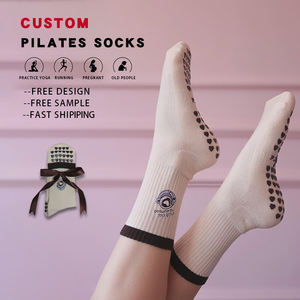 Pilates kaus kaki Yoga pegangan Addict Espresso kustom kualitas tinggi pegangan antiselip - Product Image 1