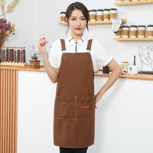 <span class=keywords><strong>Delantal</strong></span> ajustable con logotipo personalizado, uniforme de trabajo de <span class=keywords><strong>camarero</strong></span>, cintura larga, barbacoa, cocina, delantales resistentes al agua y al aceite - Product Image 2