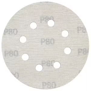 แผ่นขัดขนาด125มม. พร้อมแผ่นขัดกระดาษทราย8รูอะลูมิเนียมออกไซด์สีแดงและห่วง - Product Image 6