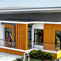 Villas en structure légère en acier, modernes et luxueuses, préfabriquées avec design personnalisé, style bois triangulaire, structure en acier, logement modulaire