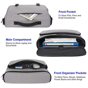 Maletín para Portátil de 15.6 Pulgadas con Logotipo Personalizado, para Hombre, Forrado en Poliéster, Bolso de Mensajero para Negocios, Anti-Robo, Impermeable y Ligero - Product Image 4