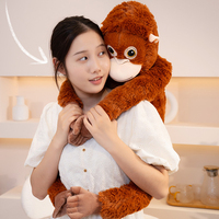 Sac à dos en peluche Gorille Singe Petit Singe Brodé Super Doux Rembourré en Coton PP Jouet en Peluche Singe à Longues Bras Cadeau Jouet en Peluche