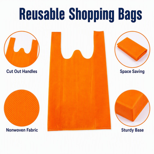 Premium Nonwoven Reusable Carrier <b>Bags</b> Customizable Long Lasting Strong Durable Promotion Event Beach Outing - Product Image 3