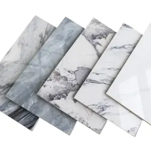 Wholesale Price High Glossy 1220*2440mm*3mm Pvc Marble Sheet uv marble sheet uv board For Wall Decoration