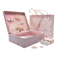 Échantillon gratuit de boîte d'emballage pliante en papier kraft rose avec impression UV boîte-cadeau biodégradable pour sac en papier cartonné pour chaussettes en fourrure pour enfants