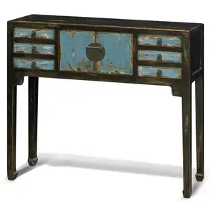 Table console en bois, meuble d'occasion, Antique chinois, vente en gros Armoire d'exposition à deux tiroirs, pièces, pour salon