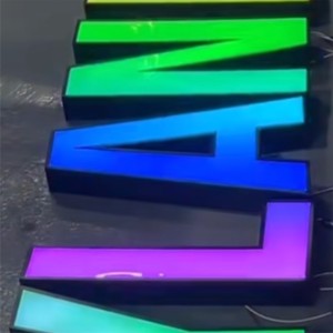 Toptan özelleştirilebilir <span class=keywords><strong>RGB</strong></span> programlanabilir LED Logo 3D mektup yazıcı harici Logo elektronik işaretler üreticisi - Product Image 6