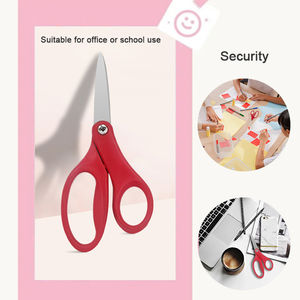 Sinh Thái Thân Thiện Tái Chế Nhựa Kid Kéo Trọng Lượng Nhẹ Tròn Tip Trường Nguồn Cung Cấp Nghệ Thuật Thủ Công Trái Tay Phải Kéo - Product Image 5