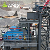 Concasseur à rouleaux hydraulique double APEX professionnel pour l'extraction minière de minerai de cuivre, granulométrie uniforme, capacité de 30 à 300 t/h