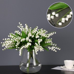 Fleur artificielle unique <span class=keywords><strong>de</strong></span> <span class=keywords><strong>muguet</strong></span>, accessoire <span class=keywords><strong>de</strong></span> photographie <span class=keywords><strong>de</strong></span> mariage à la maison, fleur décorative - Product Image 2