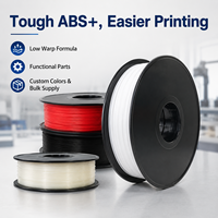 Filamen ABS+ Grosir 1.75mm Anti-Lengkung, Daya Rekat Lapisan yang Ditingkatkan, Material Pencetakan 3D FDM, Suhu Nozzle 230-240C, Suhu Bed 30-80C