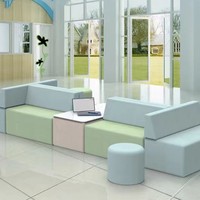 Ensemble de canapés modulaires en cuir pour salle d'attente - Canapé d'angle confortable en tissu au design moderne