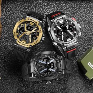 Montre analogique-numérique pour homme Smael 8087 haut de gamme avec lumière LED lumineuse pour l'extérieur - Product Image 4