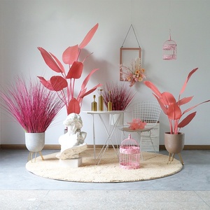 C696 Césped Artificial Rosa Viajero Plátano Maceta Interior Sala de estar Centro Comercial Nórdico Artificial <span class=keywords><strong>Reen</strong></span> - Product Image 4