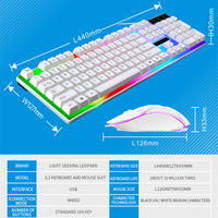 Gamer Keyboard Mouse PC Gaming LED Backlit Mechanical Keyboard 104 Keys USB Wired Rubber Keycaps Ergonomic Design Multimedia