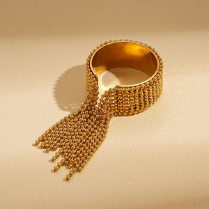 Waterproof Non Tarnish <b>Rings</b> 14k 18k PVD Gold Plated Fashion 316L Stainless Steel Bead Dangle <b>Ring</b> For <b>Fingers</b> - Product Image 5
