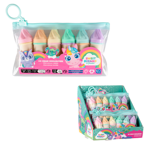 Evidenziatori a forma di gelato, confezione da 6, Sweet Dreams Friends - Product Image 1