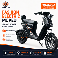 Moto électrique 1500W, 16 pouces, moteur Quanshun, 65 km/h, cadre en acier carbone, double frein à disque, amortisseur hydraulique, télécommande, OEM