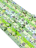 Bandes de papier origami Lucky Star en gros, motif rayé de dessin animé Panda, impression double face, emballage en boîte, décoration artisanale DIY