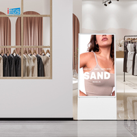 Afficheur numérique ultra fin de 49 pouces, kiosque publicitaire LCD Android sur pied, corps fin de 19 mm pour les magasins de détail