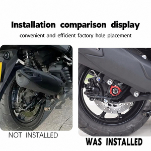 Cache-essieu arrière décoratif pour <span class=keywords><strong>Yamaha</strong></span> NMAX155/NVX/AEROX, accessoire de modification en alliage d'aluminium CNC - Product Image 2