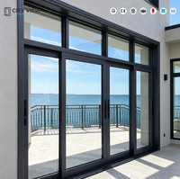 Fenêtres coulissantes en verre trempé, fenêtres en aluminium avec grilles, design moderne pour maison et usage commercial, vente chaude
