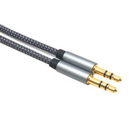 Câble Audio 3.5mm Mâle à Mâle Stéréo Hi-Fi Son Nylon Tressé Aux à Aux 1/8 Câble pour Casque Voiture Maison Stéréos Haut-parleurs