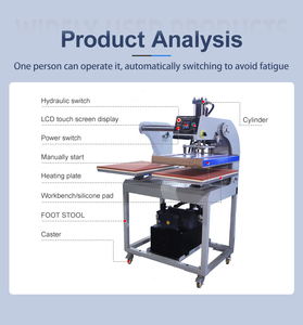 Nouvelle presse à chaud hydraulique multifonctionnelle semi-automatique à ouverture automatique pour t-shirts et vêtements - Product Image 2