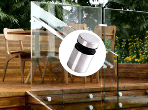 Rampe de balcon en verre pour escalier, en acier inoxydable passivé SUS 304 316, finition plaquée noire dorée, montage mural, résistant à la rouille - Product Image 3