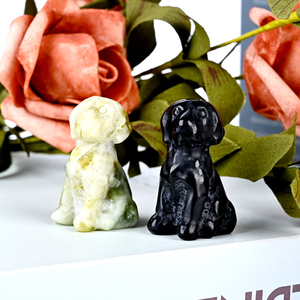 Tallas de cristal pulido natural y escultura perro <span class=keywords><strong>labrador</strong></span> de cristal para decoración del hogar - Product Image 4