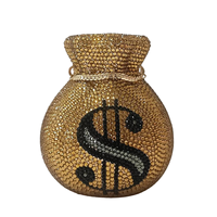 Sac de soirée de luxe pour femme avec strass, pochette scintillante en cristal, sac à main avec chaîne pour les sorties nocturnes