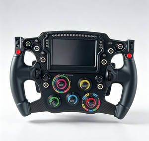 Volante de Carreras con Force Feedback Eléctrico, Panel de Carbono, Compatible con PC, Pantalla LCD Integrada, Botones de Control Multifunción - Product Image 1