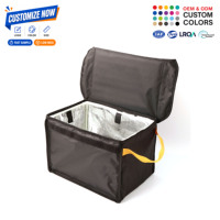 Sac isotherme réutilisable personnalisé, imperméable, pour livraison de repas, avec support auto-agrippant, poignées robustes, pour plats à emporter en restaurant