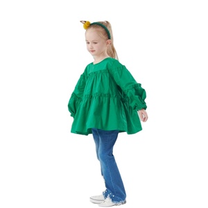 Ropa coreana a la moda para niñas, camisa de manga larga con volantes de princesa, pantalones de campana, pantalones vaqueros, conjuntos de ropa de 2 piezas para niñas - Product Image 5