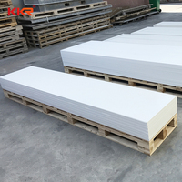 Kkr Vente en gros 6mm 12mm Glacier Blanc Acrylique Pierre Résine Solide Surface Feuilles pour Comptoirs de Meubles
