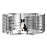 Parc de jeu octogonal pliable pour animaux de compagnie, clôture portable pour chiens, idéal pour l'exercice en extérieur et en intérieur, enclos pour chiots, clôture pour petits animaux – Offre Spéciale